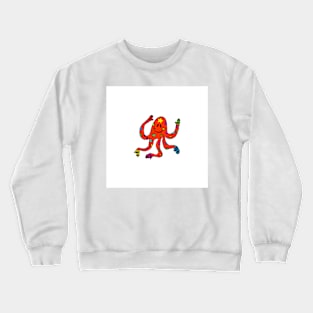 octopus in mittens Crewneck Sweatshirt